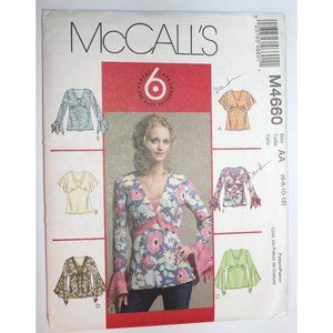UNCUT McCall's M4660 sewing pattern tops with fancy sleeves